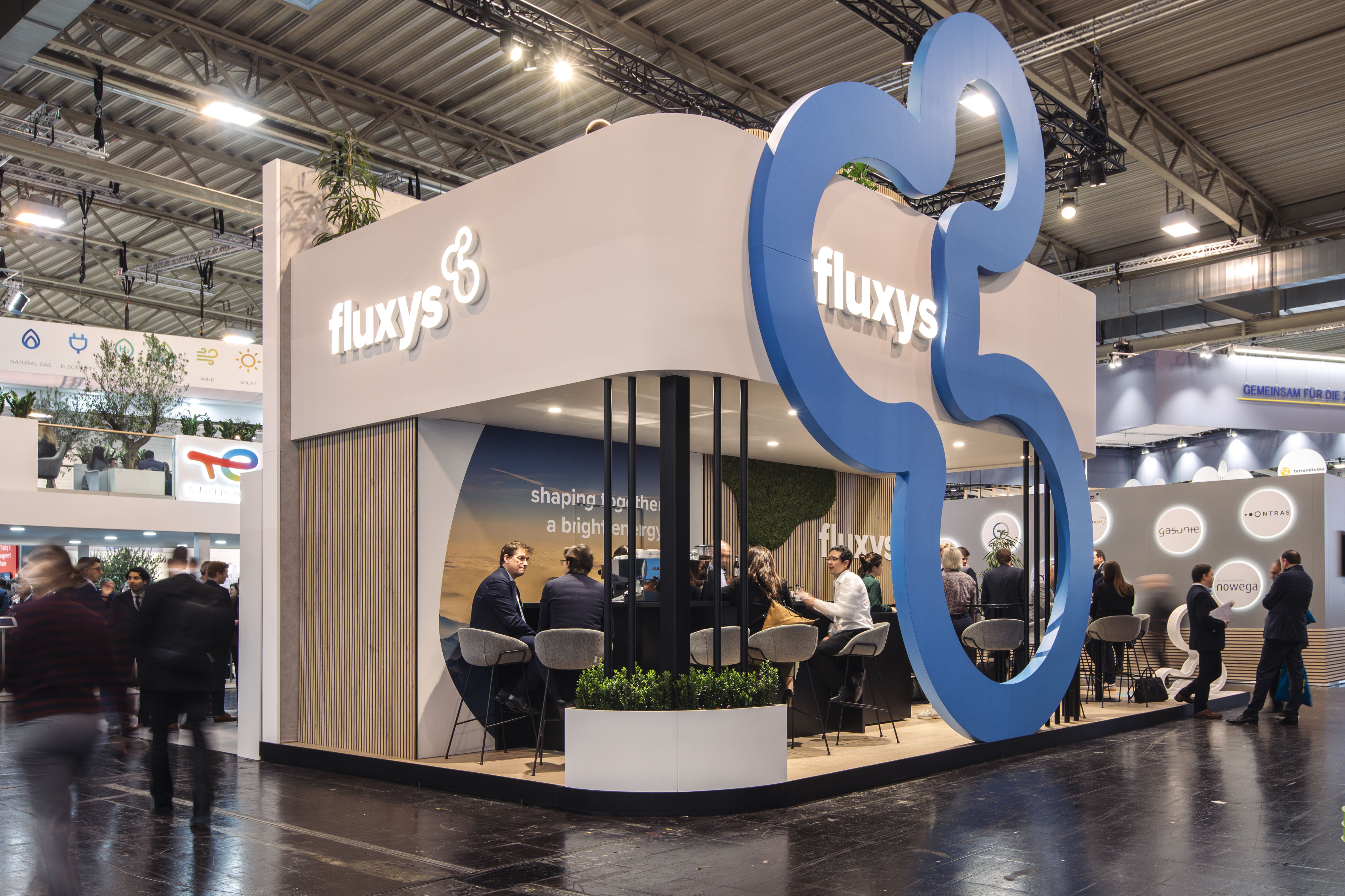 Fluxys booth at E-world 2025.